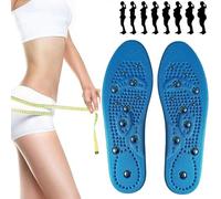 Reflexología Magnética Efecto de la Acupresión Promover la Fatiga Circulatoria Aliviar la Terapia de la Salud Plantilla de Masaje de Pies,L(41-46),Blue