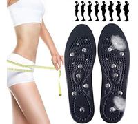 Reflexología Magnética Efecto de la Acupresión Promover la Fatiga Circulatoria Aliviar la Terapia de la Salud Plantilla de Masaje de Pies,L(41-46),Black