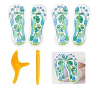 Reflexology Socks Set | 2 pares de calcetines para reflexología del pie con varilla de masaje | para la reflexología sencilla en casa | Calcetines de reflexología para hombre y mujer (alemán)