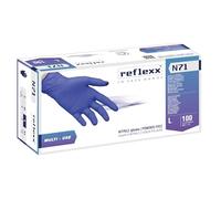 Reflexx N71/L Guantes de nitrilo hipoalergénicos sin polvo - 4,2 g (M)