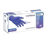 Reflexx N71/S Guantes de nitrilo hipoalergénicos sin polvo - gr. 4.2 (M)