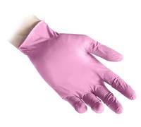 Reflexx N82 Guantes de nitrilo rosa, sin polvo, gr. 3.2 (XS)