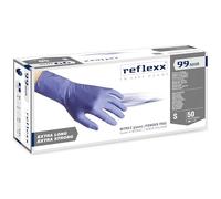 Reflexx R99/S "hirisk," La alta resistencia sin polvo guantes de nitrilo Gr 8,9, tamaño pequeño), color azul (Pack de 50)