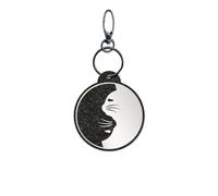 Reflexy Yin Yang Gato Patrón Reflector Colgante - Reciclaje de fieltro Reflector de peatones Reflector Colgante Gato Gatito Resaca Mascota Yin Yang Jing Jang China Filosofía China opuesta