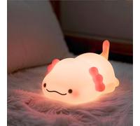 Refluxe Axolotl Noche Luz, Linda Lámpara Táctil de Silicona para Niños con Temporizador, Lámpara de Noche LED Recargable, Regalo para Niñas y Niños, Decoración para la Habitación Infantil(Dinosaurs)