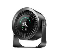 Refluxe Mini Ventilador de Escritorio Portátil, Pequeño Ventilador de Mesa Silencioso con Recargable USB, Ventilador Ajustable de 360° con Pantalla Digital LED, para Dormitorio, Oficina y Hogar