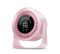 Refluxe Mini Ventilador de Escritorio Portátil, Pequeño Ventilador de Mesa Silencioso con Recargable USB, Ventilador Ajustable de 360° con Pantalla Digital LED, para Dormitorio, Oficina y Hogar