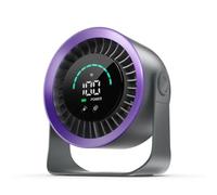Refluxe Mini Ventilador de Escritorio Portátil, Pequeño Ventilador de Mesa Silencioso con Recargable USB, Ventilador Ajustable de 360° con Pantalla Digital LED, para Dormitorio, Oficina y Hogar