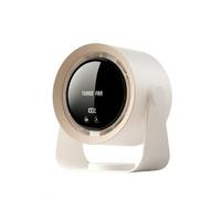 Refluxe - Ventilador de escritorio USB con pantalla LED y batería de 5400mAh, 5 velocidades ajustables, inclinación de 90°, colgante, ventilador de mesa portátil y silencioso para dormitorio, oficina