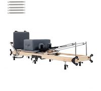 Reformador de pilates, máquina de pilates profesional plegable para uso doméstico y estudio, cama plegable de madera con resortes y accesorios, máquina reformadora de contorno de pilates plegable