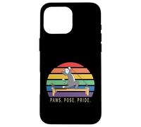 Reformer Pilates gato amante LGBT divertido animal Paws Pose Pride Carcasa para iPhone 16 Pro Max