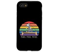 Reformer Pilates gato amante LGBT divertido animal Paws Pose Pride Carcasa para iPhone SE (2020) / 7 / 8
