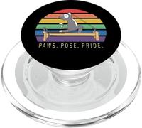 Reformer Pilates gato amante LGBT divertido animal Paws Pose Pride PopSockets PopGrip para MagSafe