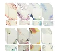 REFORUNG Papel de Cartas y Sobres Vintages, 32 Hojas Papel para Escribir Carta y 16 PCS Sobres para Cartas Vintage Papeles de Escritura Estilo Chino para Correspondencia, Bodas, Invitaciones, regalos