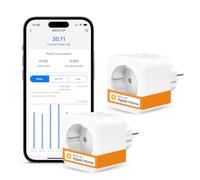 Refoss Enchufe Inteligente para Apple HomeKit, Refoss Enchufe WiFi 16A con Monitor de Energía, Temporizador, Control Remoto y por Voz, Compatible con Siri Alexa Google Home