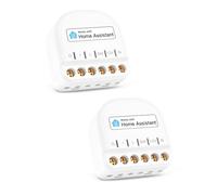Refoss Mini Interruptor de Relé Inteligente con Home Assistant, 10A Interruptor de Luz WiFi con Medición de Consumo, 1 Way DIY Módulo Inteligente, Compatible con Alexa, Google, No Requiere Hub, 2 PCS