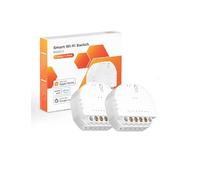 Refoss Interruptor Inteligente WiFi, Mini Interruptor Luz de Pared Conmutador 1 Gang, Inteligente Módulo y Relé Temporizador Control Remoto Compatible con HomeKit Siri Alexa Google Home, 2 Piezas