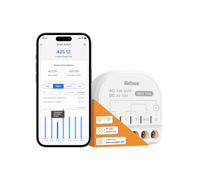 Refoss Interruttore a Relè WiFi y Bluetooth con Mide el Consumo, Domotica, Interruptor de Luz Inteligente, Control Remoto y Voz, Compatible con Home Assistant, Alexa y Google Home
