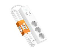 Refoss WiFi Regleta Inteligente Compatible con Apple Homekit, Alexa y Google Home, Enchufe Múltiple Inteligente 4 Tomas y 4 USB, Regleta WiFi con Función de Temporizador