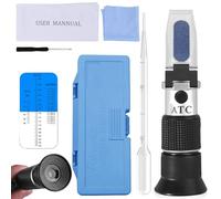 Refractómetro 4 en 1, anticongelante, anticongelante, con ATC, refractómetro para las pruebas de protección contra heladas, líquido para el parabrisas, ácido de batería, propilenglicol