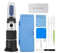 Refractómetro anticongelante, 4 en 1 refractómetro anticongelante, refractómetro glicol, refractómetro manual para urea, etilenglicol, glicol propilénico, ácido de batería (instrucciones en inglés)