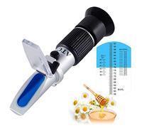 Refractómetro con ATC - Tiaoyeer refractómetro para humedad de miel, brix y árboles, 58-90% Brix escala de rango de miel, probador de humedad ideal para leche, jarabe de azúcar, raza de mermelada de