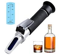 Refractómetro de alcohol de alta precisión 0-80% v/v, medidor de alcohol refractómetro portátil XRCLIF para bourbon vodka ginebra tequila mezcal whisky escocés, etc.