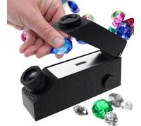 Refractómetro de gemas, probador de identificación de piedras preciosas con lente de polarización y linterna LED, rango de prueba 1.30-1.81, herramienta esencial de prueba de joyería