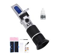 Refractómetro de miel 3 en 1 con ATC Brix 58-92 %, contenido de agua en la miel 12-27 %, Baume 38-43° Refractómetro manual para miel con solución de calibración al 72,2 % - Ideal para miel, jarabe