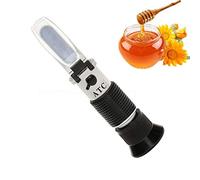 Refractómetro de miel, Brix, Baume y agua Humedad 3 en 1 Miel Tester con ATC. 58-90% Brix, 38-43 Be' y 12-27% Rango de medición de humedad de agua para miel, abejas
