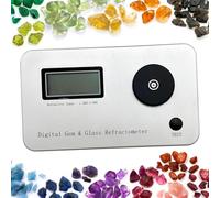 Refractómetro de piedras preciosas para pruebas de joyería, identifica con rango de 1.300-3.000 RI, batería de 700 mAh para hasta 10.000 pruebas, error ± 0.005, precisión 0.001