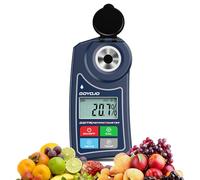 Refractómetro Digital Brix con Compensación Automática de Temperatura para Muestras de Agua, Alimentos, Frutas, Bebidas y Medición de Azúcar en Plantas (0,0-55,0% Brix)
