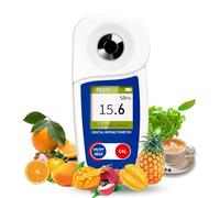 Refractómetro digital Brix, refractómetro Brix, refractómetro, compensación automática de temperatura, refractómetro Brix, rango de 0 - 55% ± 0,1% de precisión