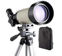Refractor astronómico de 400 mm y Apertura de 70 mm para Exteriores, Ideal para niños, Adultos y Principiantes, Ideal para Viajes con trípode Ajustable y Mochila.