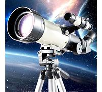 Refractor para niños, portátil, con Ocular de 20 mm/10 mm para Principiantes, Apertura de 70 mm, telescopio con trípode y Bolsa de Transporte.
