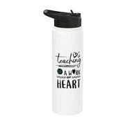 Refrán - Teaching Is A Work Of Heart Profesor Stainless Steel Insulated Water Bottle