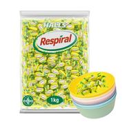 ¡Refresca tu día con Respiral! Caramelos Mentolados de 4 Sabores + Regalo de Cuencos IKEA KALAS - Ofrecido por UBOON (Limón y Mentol)
