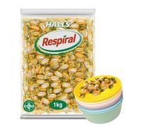 ¡Refresca tu día con Respiral! Caramelos Mentolados de 4 Sabores + Regalo de Cuencos IKEA KALAS - Ofrecido por UBOON (Miel y mentol)
