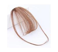 Refrescante Bangs Hair Clip In Bangs Cabello humano Wispy Bangs, Fringe With Temples Postizos para mujeres Clip On Air Bangs Flat Neat Bangs Hair Extension Ajustable