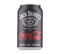 Refrescos y Mixers Caja de 24 unidades Jack Daniel's Old Nº 7 Tennessee Whiskey & Cola Lata 33 cl
