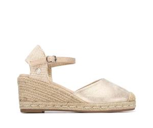 REFRESH - Alpargatas Mujer Oro - Calzado Cómodo y Versátil - Moda casual - Modelo 17521201 (Talla 39)