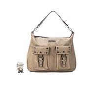 Refresh Bolso de hombro señora mediano, con cremallera. Beige