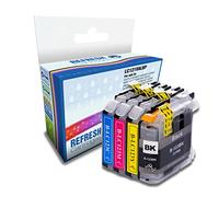 Refresh Cartridges Compatible Cartucho de Tinta Reemplazo para Brother LC121VALBP (Multicolores)