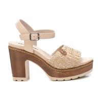 REFRESH - Sandalia Mujer Beige - Calzado Cómodo y Versátil - Moda casual - Modelo 17270403 (Talla 39)