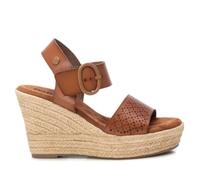 REFRESH | Sandalias de Cuña para Mujer - Marrón - 39 EU - Casual - Antideslizante - Cuero - Lienzo - Hebilla - Con Cuña - Adultas