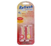 Refresh Your Car Ambientador de Coche con Fragancia, Olor y Esencias a (Fresa/Limon), Ambientador de Rejilla y Conductos del Aire Acondicionado para Coche
