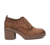 Refresh Zapato señora antelina con tacón ancho. Camel 38