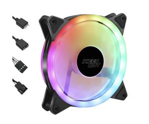 Refrigeración Aire KeepOut 120mm 1600 RPM XFC-120SR LED RGB Antivibración
