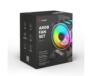 Refrigeración Aire Savio FAN-01 120mm KIT 4 ventiladores aRGB mando voz controlador
