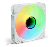 Refrigeración Aire Sharkoon 120 mm SHARK Mirror PWM RGB Blanco Efecto Espejo